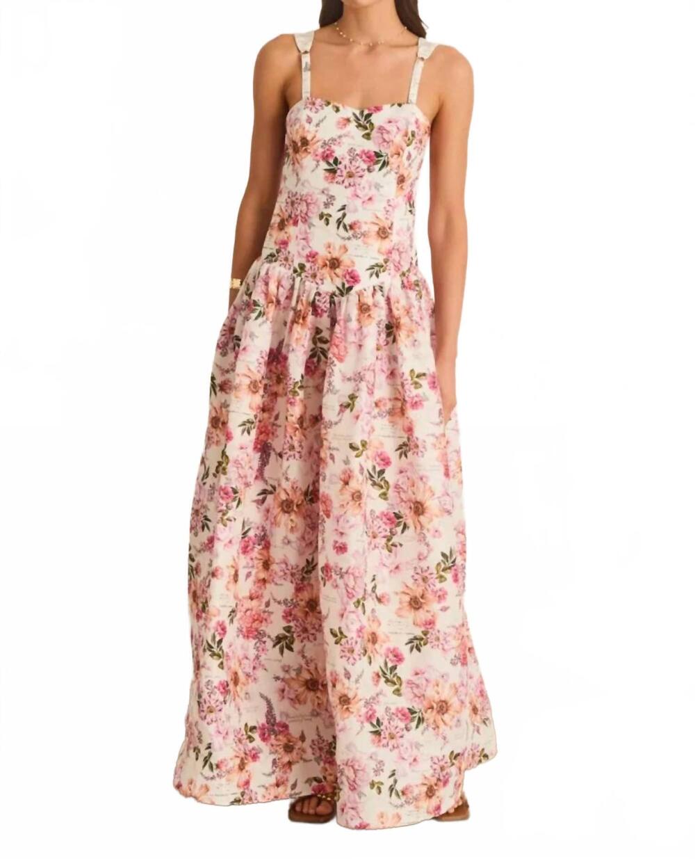NEW AQUA BLU sadie floral dress in chase